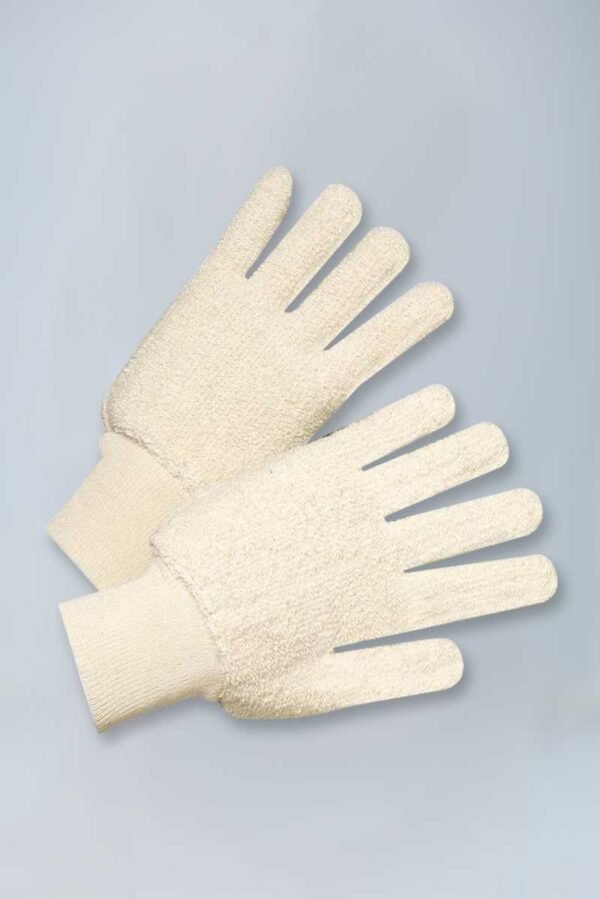 100% Cotton Double-Palm Loop Out Terry Gloves