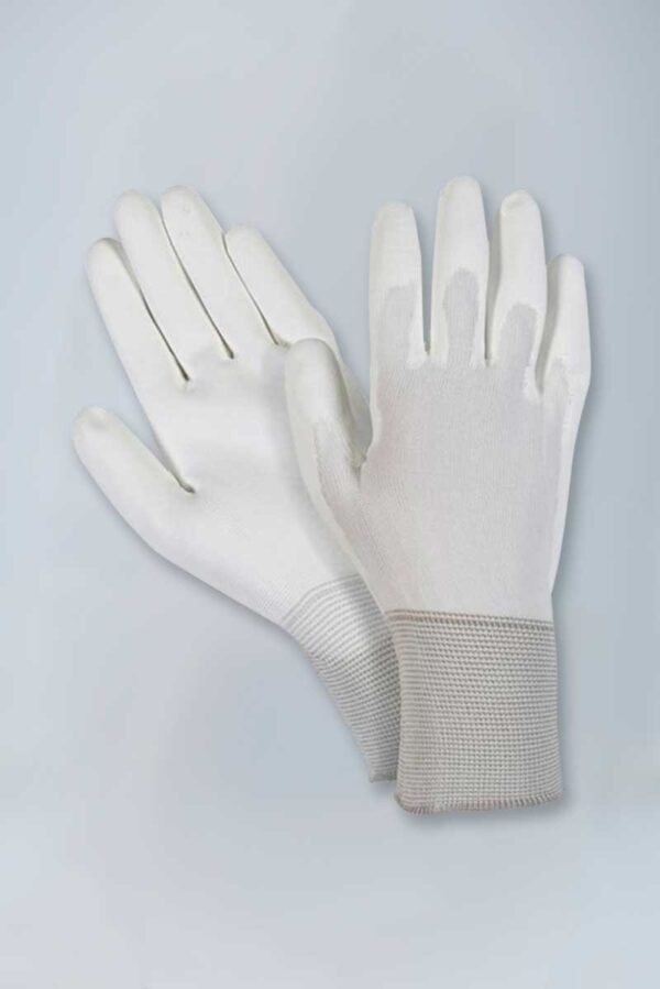 Nylon Knit White Polyurethane Palm Coated Gloves