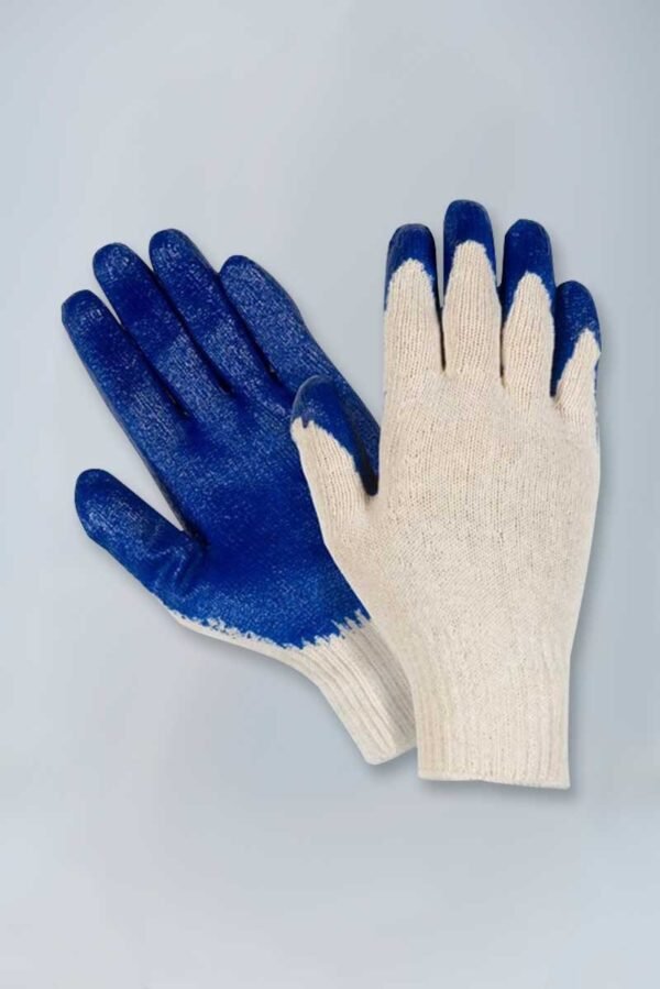 Poly/Cotton Economy Blue Latex Palm Coated Gloves