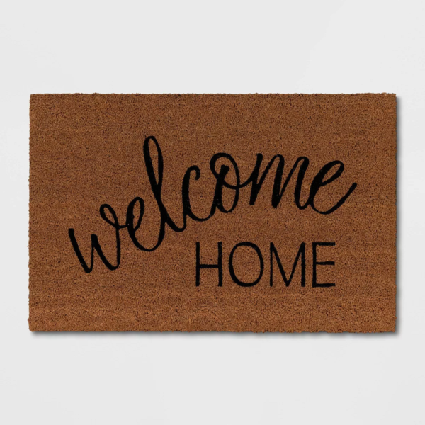 Welcome Home Coir Doormat Black