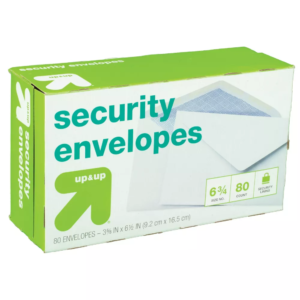 80ct Security Envelopes White - up up™