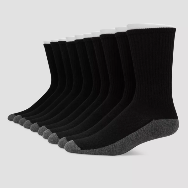 Hanes Premium Mens 10pk Cool Comfort Crew Socks