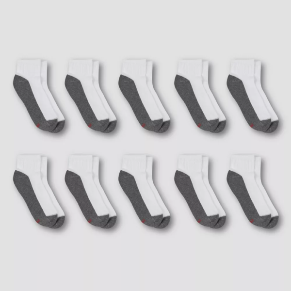 Hanes Premium Mens Cool Comfort Ankle Socks 10pk