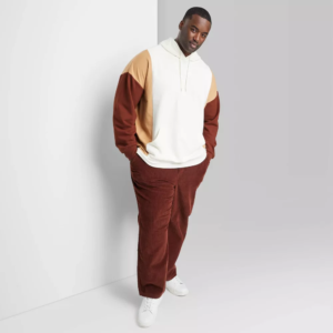 Mens Big Tall Colorblock Pullover Sweatshirt - Original Use™ Tan