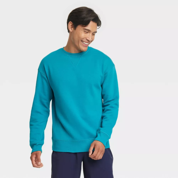Mens Cotton Fleece Crewneck Sweatshirt - All In Motion™