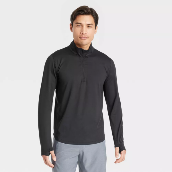 Mens Lightweight ¼ Zippered Athletic Top - All In Motion™