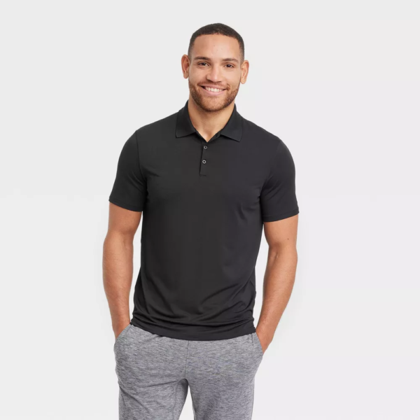 Mens Textured Polo Shirt- All In Motion™