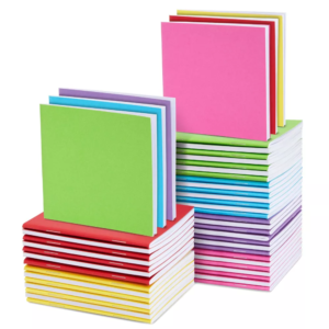 Paper Junkie 48 Pack Colorful Blank Books Bulk Mini Notebooks for Kids Small Notepads Journals for Drawing Writing 6 Colors 4x4 In