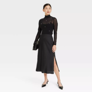Womens A-Line Midi Slip Skirt - A New Day™