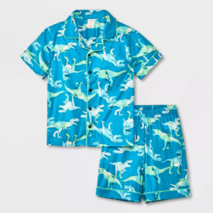 Boys Short Sleeve Button-Up Pajama Set - Cat Jack™