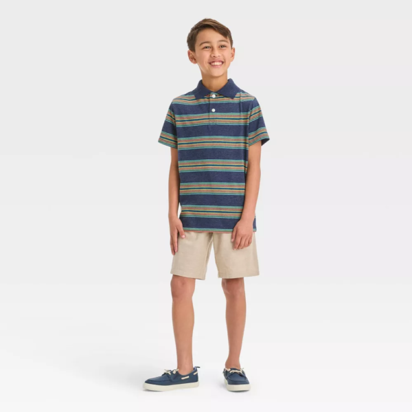 Boys Short Sleeve Polo Shirt - Cat Jack™