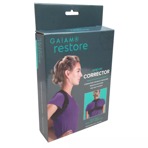Gaiam Restore Posture Corrector Back Stretcher - Black