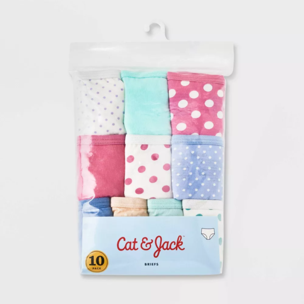 Girls 10pk Cotton Briefs - Cat Jack™