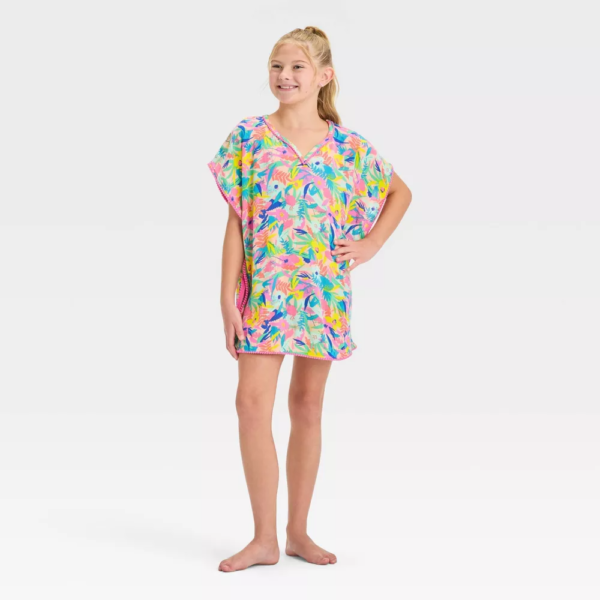 Girls Floral Printed Cover Up Top - Cat Jack™