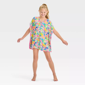 Girls Floral Printed Cover Up Top - Cat Jack™