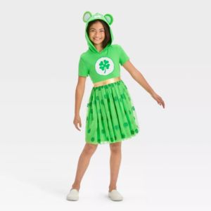 Girls Lucky Care Bears Dress - Green
