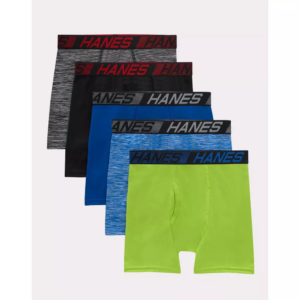 Hanes Boys 5pk X-Temp Boxer Briefs - Green