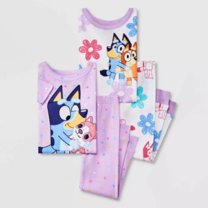 Toddler Girls 4pc Bluey Snug Fit Pajama Set