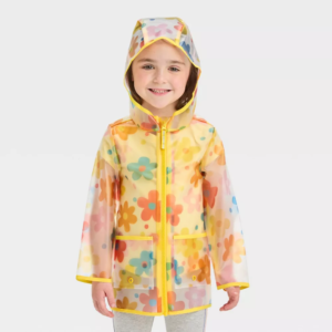 Toddler Girls Printed Clear Rain Jacket - Cat Jack™