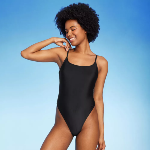 Womens High Leg Cheeky Scoop Back One Piece Swimsuit - Wild Fable™