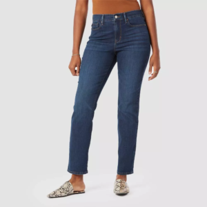 Womens High-Rise Straight Jeans