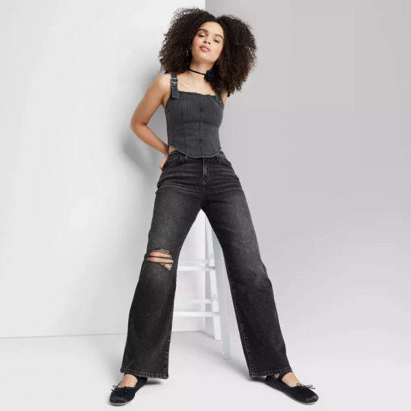 Womens High-Rise Wide Leg Baggy Jeans - Wild Fable™