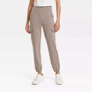 Womens Relaxed Fit Super Soft Cargo Joggers